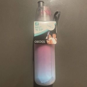 O2COOL Mist 'N Sip Misting Water Bottle 2-in-1 Mist And Sip Function NEW